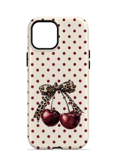 Velvoria Valestra Wild Cherry Bow Apple iPhone Uyumlu 15 Darbe Korumalı Kılıf Valestra Select - Wild Cherry Bow