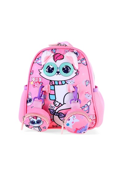 Dream Vest Gözlüklü Kedi Mini Sırt Çantası Çok Renkli