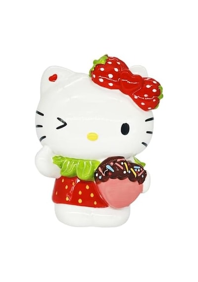 Blue Sky Clayworks Hello Kitty Loves You With Strawberry Bow Sevimli Göz Kırpma Heykelcik