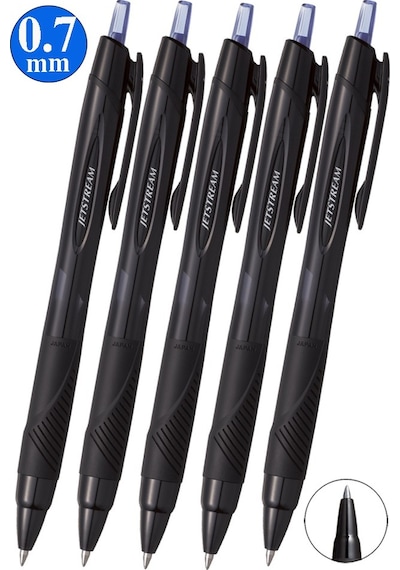Mavi Jel Uçlu Pilot Kalem 5 Adet Uniball Jetstream Sxn-157s 0.7 Mm Basmalı Pilot Kalem Roller Uçlu Likit Mürekkepli