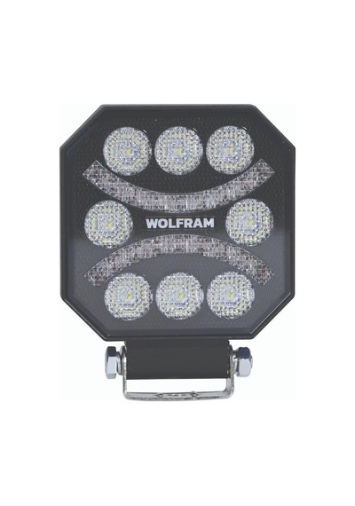 Wolfram 32003 10v-30v Çalışma Lambası 8led Emojili Altıgen 45w 3700 Lümen Kırmızı+beyaz E Belgeli