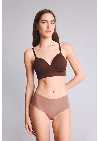 Defacto Kaplı Pedli Balensiz Seamles Kahverengi Bra A8858ax26spbn341 Kahve-bn341