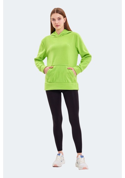 Slazenger Sassa In Kadın Kapüşonlu Cepli Nane Polar Nane Çok Renkli