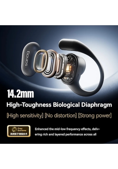 Sanag C16s Bluetooth 5.4 Kablosuz Kulaklık Açık Kulak Ows Kulaklık Hifi Ses Bej
