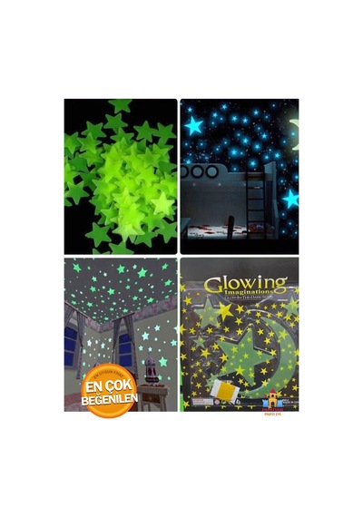 Gece Parlayan Fosforlu Yıldız Sticker: Oda Dekorasyonunuzu Büyülü Bir Atmosfere Dönüştürün