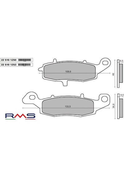 Kawasakı Vn 900 Arka Fren Balata Rms