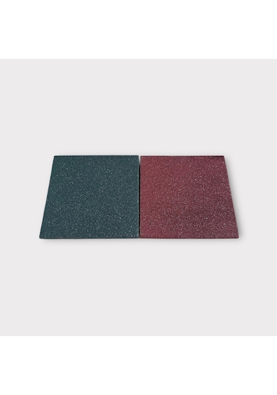 Kauçuk Zemin Kaplama Karo Yeşil 40x40x2 Cm - 35m2 Paketli-605 Çok Renkli