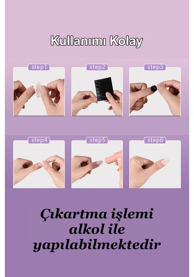 240 Adet Uv Işıkla Yapışan Çift Tafraflı Tırnak Yapıştırıcı Bant Cilde Zarar Vermez M/l