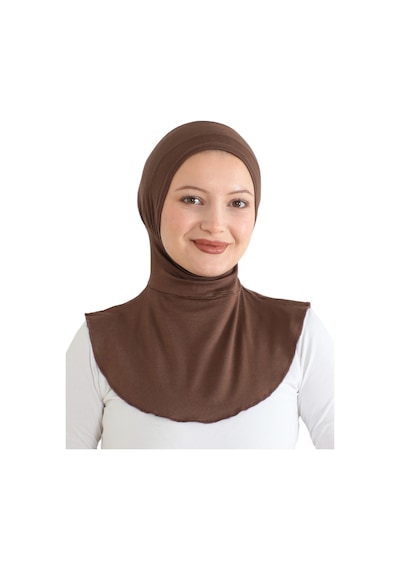 Modish Group Kadın Boyunluklu Hijab Tesettür Pratik Spor Bone - Sarı KAhverengi