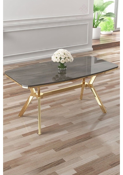 Canisa Asel Serisi 90x160 Lak Panel Antrasit İroni Gold Kaplama Ayaklı Masa Antrasit İroni Masa Ayaklar Gold Canisa Asel Serisi 90x160 Lak Panel Antrasit İroni Gold Kaplama Ayaklı Masa Antrasit İroni Masa Ayaklar Gold