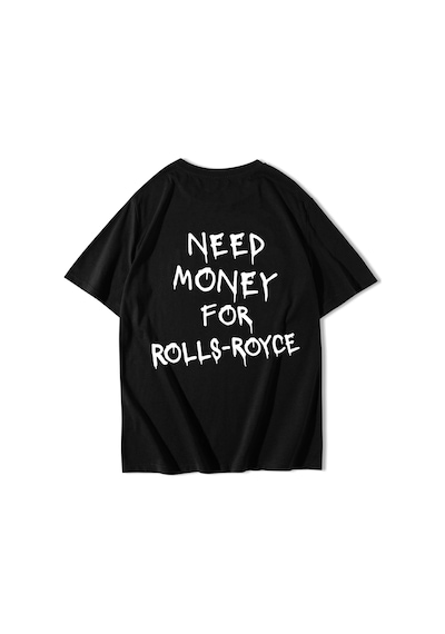Brz Collectıon Brz Collection Unisex Oversize Rolls-royce Need Money For Rolls-royce T-shirt Siyah