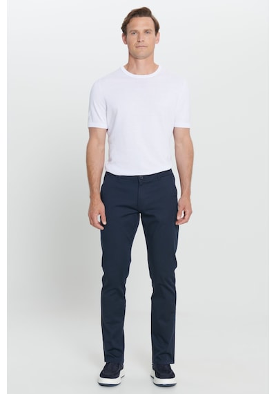 Erkek Lacı Slim Fit Dar Kesim Pamuklu Esnek Chino Pantolon Lacı Lacivert