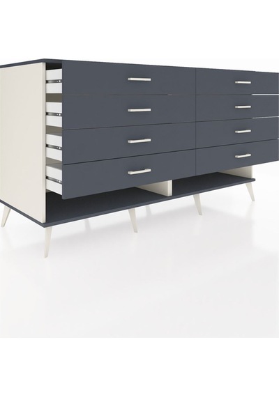 Kronos Konsol 8 Çekmeceli 176x59x99 Aytaşı-antrasit Aytaşı-antrasit