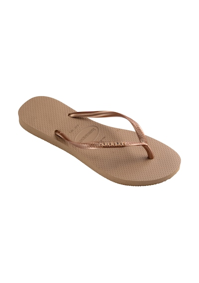 Havaianas Slım Logo Metallıc Parmak Arası Terlik 4119875 4119875 3581 Pembe Altın