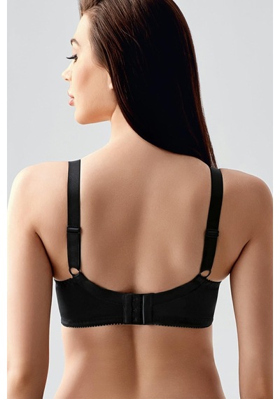 New Bra Kadın C Kap Dantelli Balenli Desteksiz Toparlayıcı Sütyen Siyah 2305 Siyah
