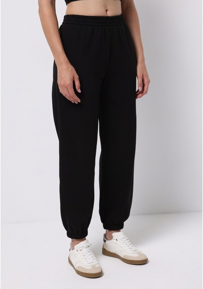 Colins Regular Fit Orta Bel Düz Kadın Siyah Eşofman Altı Cl1076237 Q1.v2 Blk Siyah