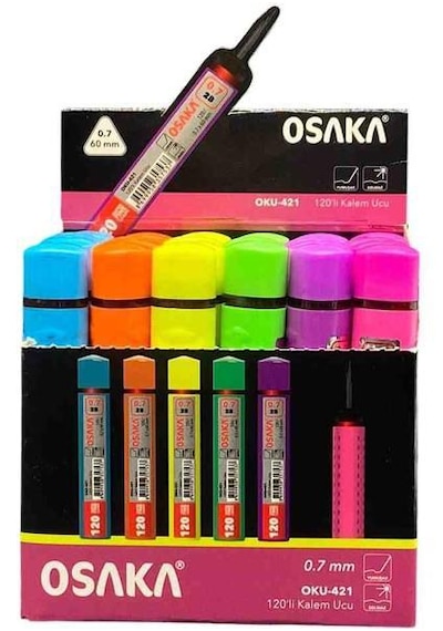 Osaka 2b 120li 0,7mm Versatil Kalem Ucu 6 Tüp