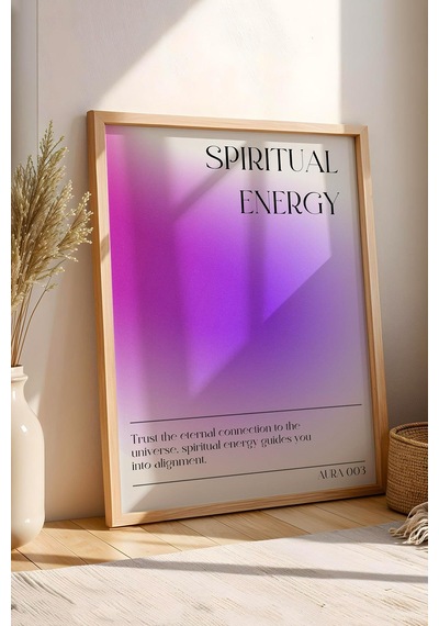 Spiritual Energy Çerçeveli Tablo Aura 003 Enerji Renkleri - Ruhsal Enerji
