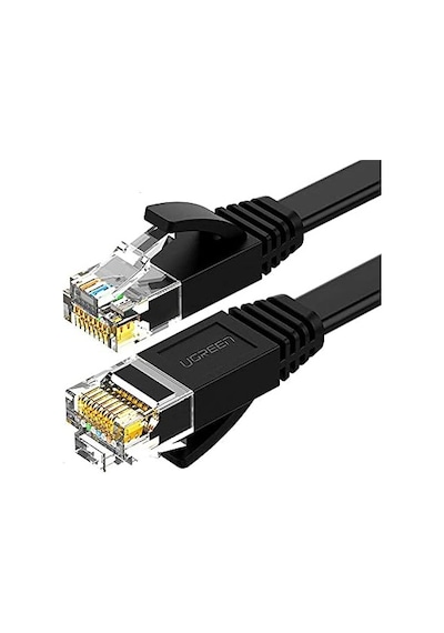 Cat6 Flat Ethernet Kablosu, 5 Metre, Siyah