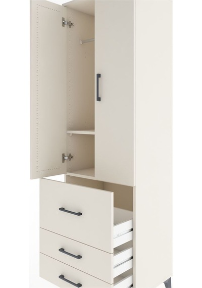 Hyperion Dolap 2 Raflı 3 Çekmeceli Tek Askılı 60x44x195 Aytaş... Aytaşı