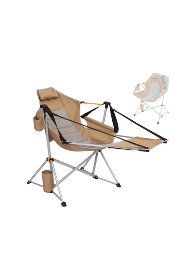 Kingcamp Orchid Lux Ayak Dayamalı & Salıncaklı Hamak Kamp Sandalyesi Khaki/grey Haki