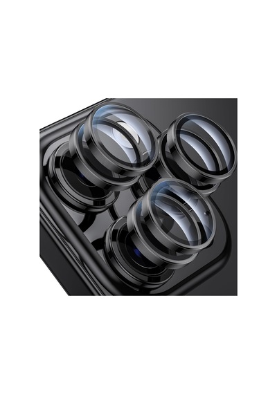 Apple Uyumlu iPhone 16 Pro Max Raze Metal Kamera Lens Koruyucu Gri