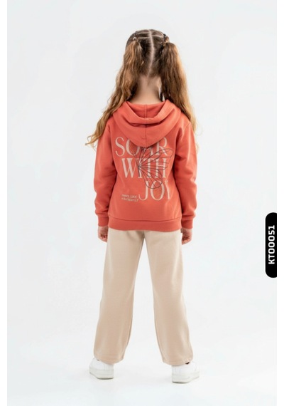 Xo Kids Kız Çocuk 2li Kombin Takım 8-14 Yaş Set0388 Ekru