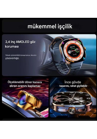 5g Android Akıllı Saat Sım Kartlı Wifi Nfc Gps Amoled Ekran Spor Ve Sağlık Tracker