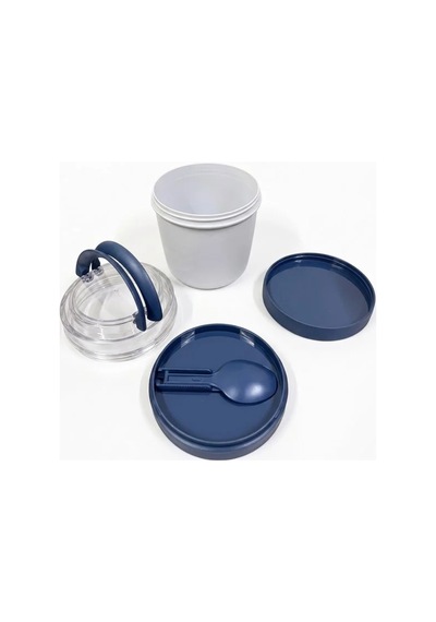 Emilahome Mıxme Muesli Cup 650 Ml Beslenme Kabı &yoğurt Kabı & Mama Kabı Lacivert - 873535709 Lacivert