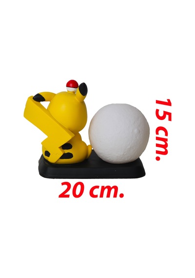 Pokemon Pikachu Gece Lambası Biblo Ev Ofis Yeni Yıl Doğum Günü Hediyesi Vitrin Süsü Dekoratif Obje 20 Cm