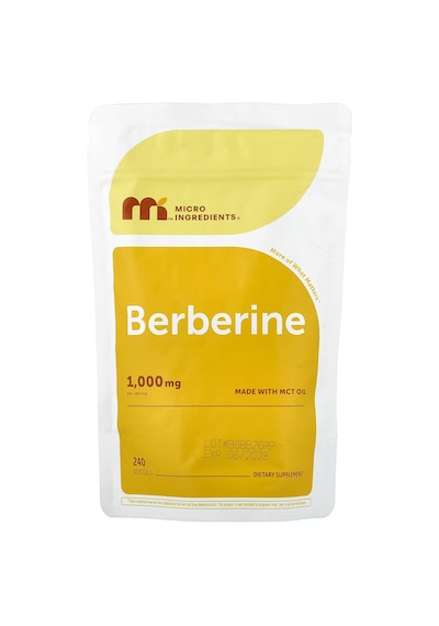 Micro Ingredients Berberine 1000mg With M.ct Oil, 240 Softgels Usa Menşeii Dmmedicineden