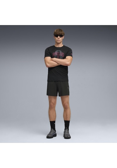 Puma Run Club Graphic Erkek Siyah Koşu T-shirt 52844701