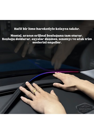Universal Araç İçi App Ve Kumanda Kontrollü Ön Cam Fitil Ambiyans Rgb Atmosfer Cam Önü Ambiyans Led Neon Lamba Ses Yalıtım Fitili Usb Girişli Montajsız