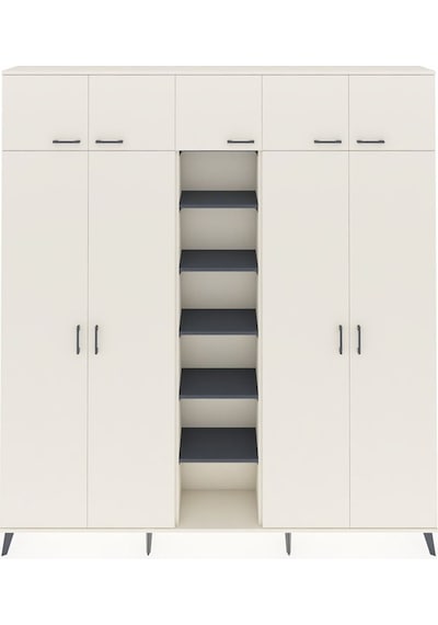 Arges Dolap 18 Raflı 9 Kapaklı 220x30x243 Aytaşı-aytaşı/antrasit Aytası/antrasıt Arges Dolap 18 Raflı 9 Kapaklı 220x30x243 Aytaşı-aytaşı/antrasit Aytası/antrasıt