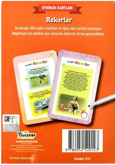 Rekorlar Eğitici Kartlar - Etkinlik Kartları