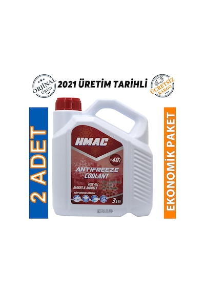 H-Mac Kırmızı Antifriz -40 Derece 3 Lt 2 Adet