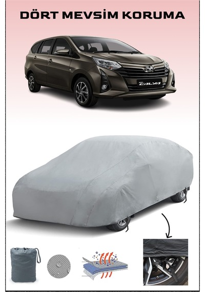 Toyota Calya Uyumlu Araba Brandası, Oto Branda, Araba Çadırı, Su-güneş Geçirmez Gri