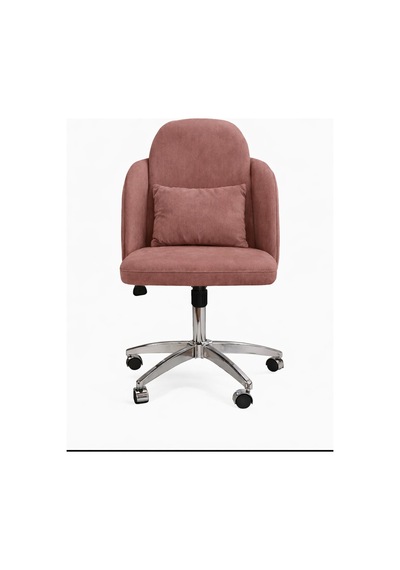 Dekoratif Çalışma Sandalyesi, Gül Kurusu Makyaj Masası, Home Office Ve Butik Kullanım Pembe Dekoratif Çalışma Sandalyesi, Gül Kurusu Makyaj Masası, Home Office Ve Butik Kullanım Pembe