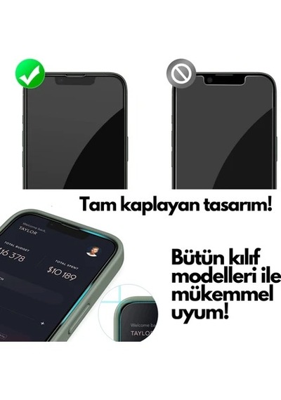 Abatech Apple Uyumlu iPhone 13 Mini Tam Kaplayan Ekran Koruyucu-kırılmaz Cam