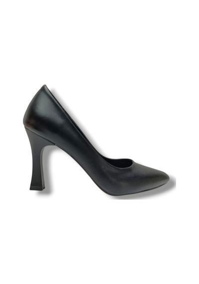 C-shoes Bj349-26 Cilt Deri Yüksek Topuklu Kadın Stiletto Siyah