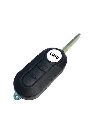 Autohan Keys Fiat Doblo, Linea, Punto Uyumlu 3 Tuşlu Uzaktan Kumanda Kabı, Siyah Anahtar Koruma