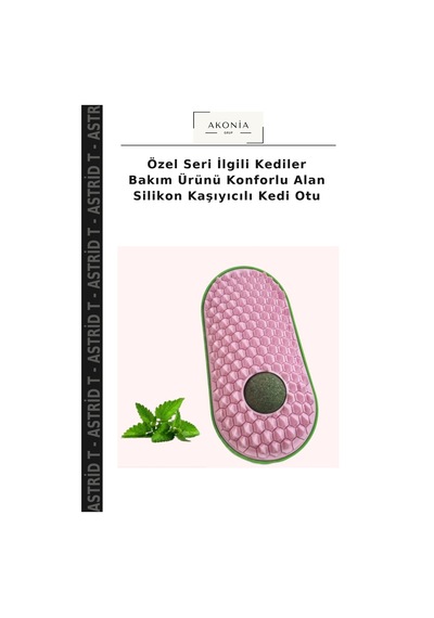 Özel Seri İlgili Kediler Bakım Ürünü Konforlu Alan Silikon Kaşıyıcılı Kedi Otu
