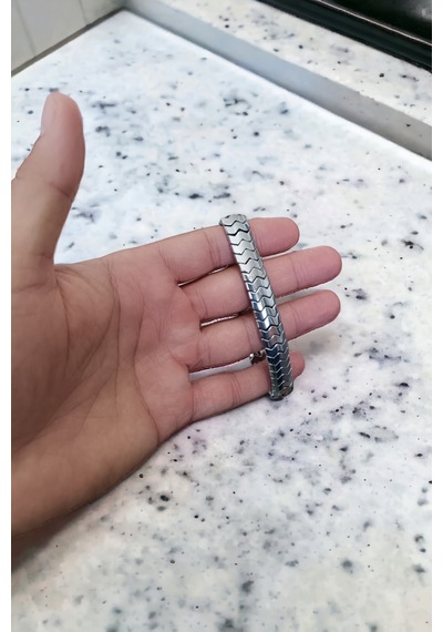 Hematit Bileklik Metal Renk Kararmaz Renk Atmaz Orijinal Doğal Taş Bilekliği Hematit Taşı Mdf Kutu Mdf Kutu