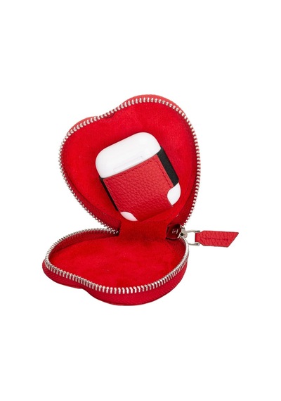 Bouletta Apple  Airpods 2.Nesil Uyumlu Deri Kılıf Valentine Erc2 Kırmızı