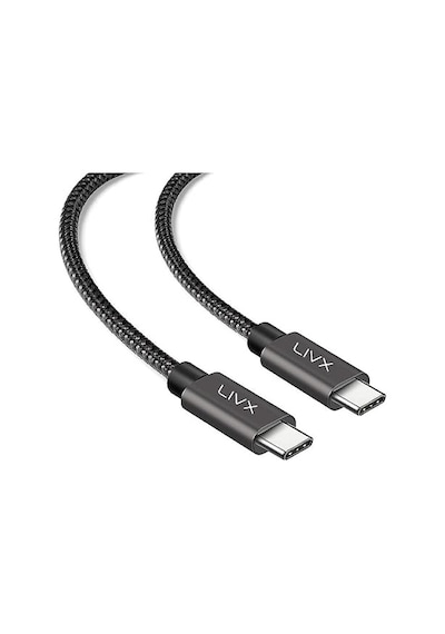 Solid 100w 5a Type C To Type C 3 Metre Hızlı Şarj Ve Data Kablosu Halat Örgülü Space Gray Diğer