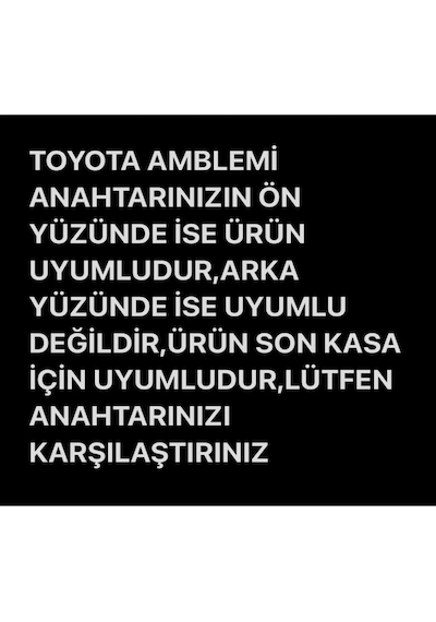 Toyota Yeni Kasa Chr C-hr Camry Corolla Yaris Cross Prius Rav4 Anahtar Kılıf 2.resime Bakınız 2 Tuş