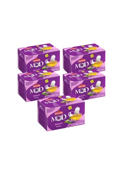 Mod Ada Çayı Bardak Poşet Çay 2x20 40gr. Beşli Paket