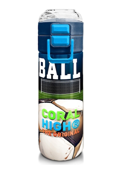 Coral High Çelik Matara Termos/suluk 31995 - 500ml, Lacivert Futbol Desenli - Erkek Çocuk Çok Renkli