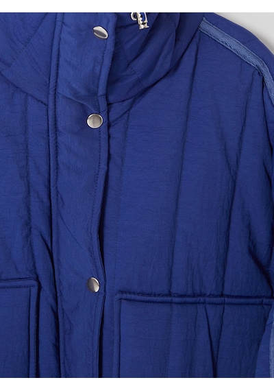 Lcw Modest Mavi Dik Yaka Oversize Kadın Şişme Mont