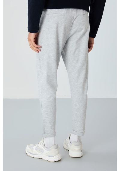 Tommy Life Gri Yüzeyi Dokulu Standart Fit Erkek Eşofman Alt - 82154